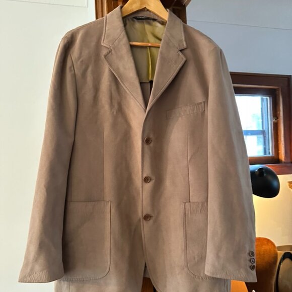 Vintage Faux Suede Beige Blazer, by Coppley - Picture 5 of 6